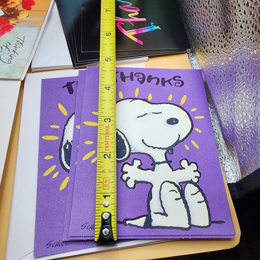 28 Greeting Cards Mixed Lot Birthday Thank You Snoopy Shoebox American Greetings - Picture 3 of 4